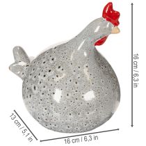 Itens Galinha de cerâmica em miniatura, design divertido para decoração elegante da casa, 16 cm, 2 peças.