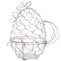 Itens Cesto de arame em forma de galinha para ovos de Páscoa. Um charme a mais na decoração de Páscoa. 14 cm