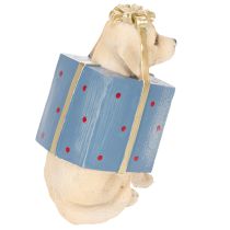 Itens Estatueta decorativa de um cachorrinho sentado em uma caixa de presente, 20 cm