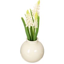 Itens Vaso de flores artificiais de jacinto para decoração de mesa elegante e visual sofisticado, 20 cm