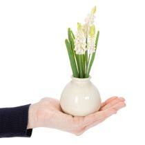 Itens Vaso de flores artificiais de jacinto para decoração de mesa elegante e visual sofisticado, 20 cm