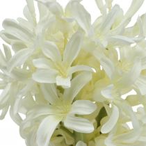 Flor artificial branca jacinto artificial 28 cm pacote de 3 peças