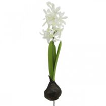 Jacinto artificial com bulbo flor artificial branca para colar 29cm