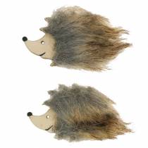 Ouriço decoração de outono com pelo 7cm 24pcs