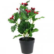 Azevinho em vaso plantas artificiais Ilex artificial 26cm
