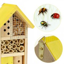 Inseto hotel madeira amarela casa de insetos jardim caixa de nidificação Alt.26cm