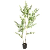 Itens Planta artificial em vaso, 130 cm de altura, verde, decorativa.