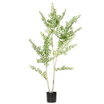 Itens Planta artificial em vaso, 130 cm de altura, verde, decorativa.