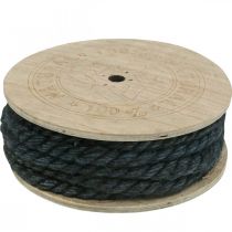 Itens Cordão de juta preto, cordão decorativo, fibra de juta natural, cordão decorativo Ø8mm 7m