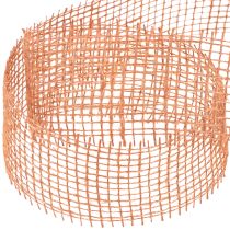 Itens Fita de juta, vermelho-alaranjada, fita de malha, juta, ecológica, terracota, 5 cm de largura, 40 m de comprimento