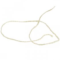 Cordão de juta branco, bricolage, fio decorativo natural, cordão decorativo Ø2mm L200m