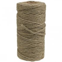 Cordão de juta natural, fibra natural, cordão decorativo Ø4mm 100m