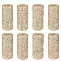 Itens Fio de juta cordão de juta natural 2mm 50m por rolo × 8 peças