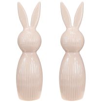 Itens Estatueta decorativa de coelho em cerâmica para design de interiores moderno, 22 cm