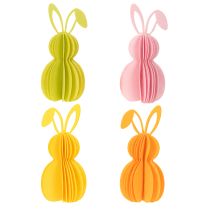 Itens Coelho decorativo de feltro para decoração de primavera, 20 cm, conjunto de 4 peças