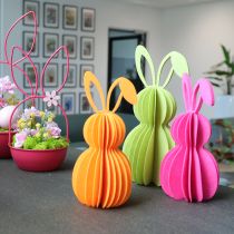 Itens Coelho decorativo de feltro para decoração de primavera, 20 cm, conjunto de 4 peças