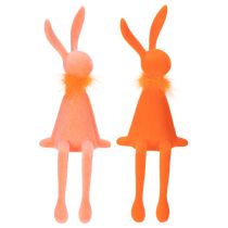 Itens Coelhinhos da Páscoa para prateleira, decorativos para sala de estar, decoração de Páscoa, para sentar, 36 cm, 2 peças