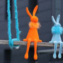 Itens Coelhinhos da Páscoa para prateleira, decorativos para sala de estar, decoração de Páscoa, para sentar, 36 cm, 2 peças