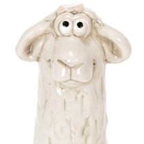 Itens Ovelha de cerâmica sentada, ideal para a Páscoa e decoração durante todo o ano, 18 cm, conjunto de 3 peças.