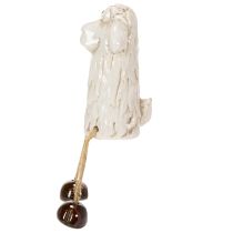Itens Ovelha de cerâmica sentada, ideal para a Páscoa e decoração durante todo o ano, 18 cm, conjunto de 3 peças.