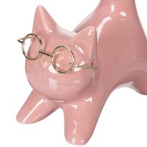 Itens Conjunto de 2 estatuetas decorativas de gato, ideais para decorar quartos e banheiros, 14 cm.