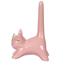 Itens Conjunto de 2 estatuetas decorativas de gato, ideais para decorar quartos e banheiros, 14 cm.