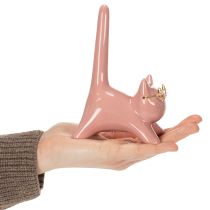 Itens Conjunto de 2 estatuetas decorativas de gato, ideais para decorar quartos e banheiros, 14 cm.