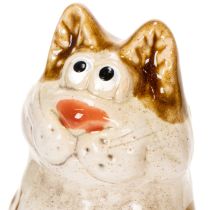 Itens Conjunto de 4 estatuetas decorativas de gatos em cerâmica, figuras divertidas de animais para decoração de sala de estar, 8 cm.