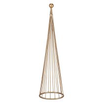 Decoração de metal para árvore de Natal cones dourados Alt.62/83cm conjunto de 2