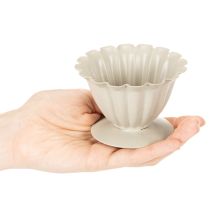 Itens Tigela, cálice, cálice floral, decoração cor creme, 9 cm