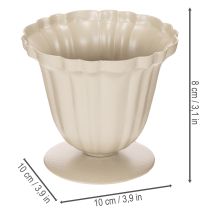 Itens Tigela decorativa, troféu cor creme, pequena, 10 cm