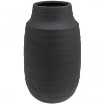 Vaso de Cerâmica Vaso de Flor Preto Vasos Decorativos Ø17cm A34cm