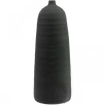 Vaso De Cerâmica Vaso Deco Preto Vaso De Chão Ø18cm A48cm