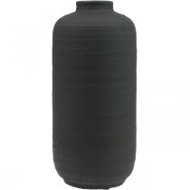 Jarra Cerâmica Vasos Decorativos Pretos Rústicos Ø15.5cm A34cm