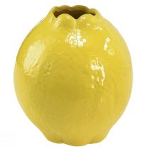 Itens Vaso de cerâmica amarelo limão decoração mediterrâneo Ø12cm Alt.14,5cm