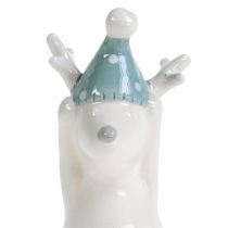 Figura de rena de cerâmica 11cm, 12cm branca 2pcs