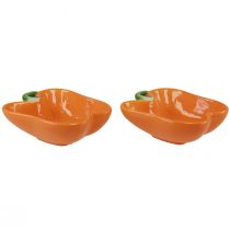 Itens Tigelas de cerâmica decoração com pimenta laranja 16x13x4,5cm 2 unidades