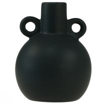 Itens Vaso de cerâmica mini vaso com alça preta de cerâmica Ø8,5cm Alt.12cm