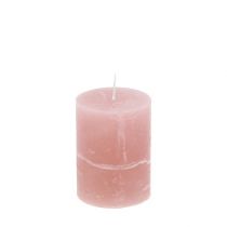 Vela rosa velha 60 mm x 80 mm tingida 8 unidades