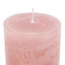 Vela rosa velha 60 mm x 80 mm tingida 8 unidades