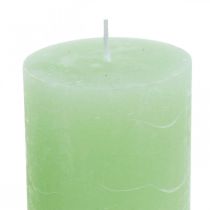 Itens Pilar velas cor verde claro 70×100mm 4pcs