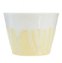 Itens Vela de citronela em vaso cerâmico amarelo creme Ø8,5cm