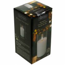 Itens Vela LED em vidro cera real branco Ø7.5cm H10cm