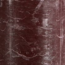 Itens Conjunto de 2 velas de pilar de luxo na cor Borgonha, cor sólida, 85x200mm, para uso romântico e decorativo.
