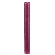 Itens Velas em bastão Berry cor sólida 34x300mm 4 un