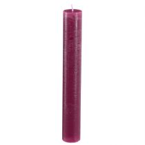 Itens Velas cor sólida em bastão Berry 34x240mm 4 un