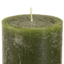 Itens Velas de pilar verdes, 3 tons, cor sólida, estilo rústico, 70x100mm, conjunto de 12, para decoração e Advento.