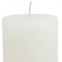 Itens Pilar velas velas coloridas rústicas brancas 70/140mm 4pcs