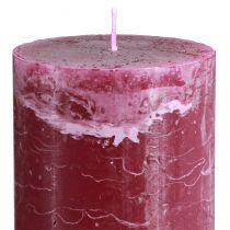 Itens Velas de pilar tingidas, estilo Berry, 85x120mm, conjunto de 2, vermelhas, decorativas
