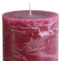 Itens Velas cilíndricas vermelhas, cor de frutos silvestres, tingidas por completo, velas decorativas 85×150mm, conjunto de 2, versáteis